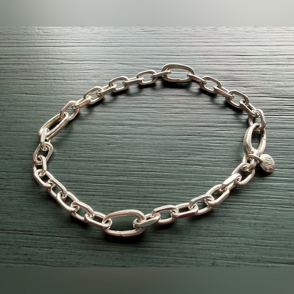 Monica Vinader Alta Capture Mini Link Charm Bracelet Sterling Silver